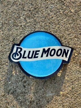 Blue Moon Logo Magnet - Bright Blue